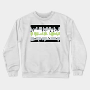 Dripping Agender Pride Crewneck Sweatshirt